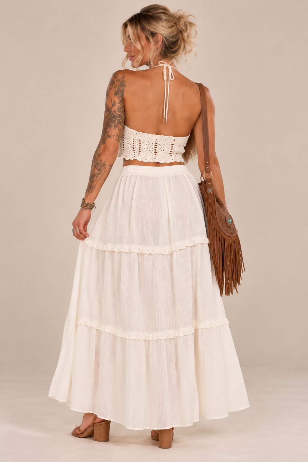 The Willow Ruffle Midi Skirt